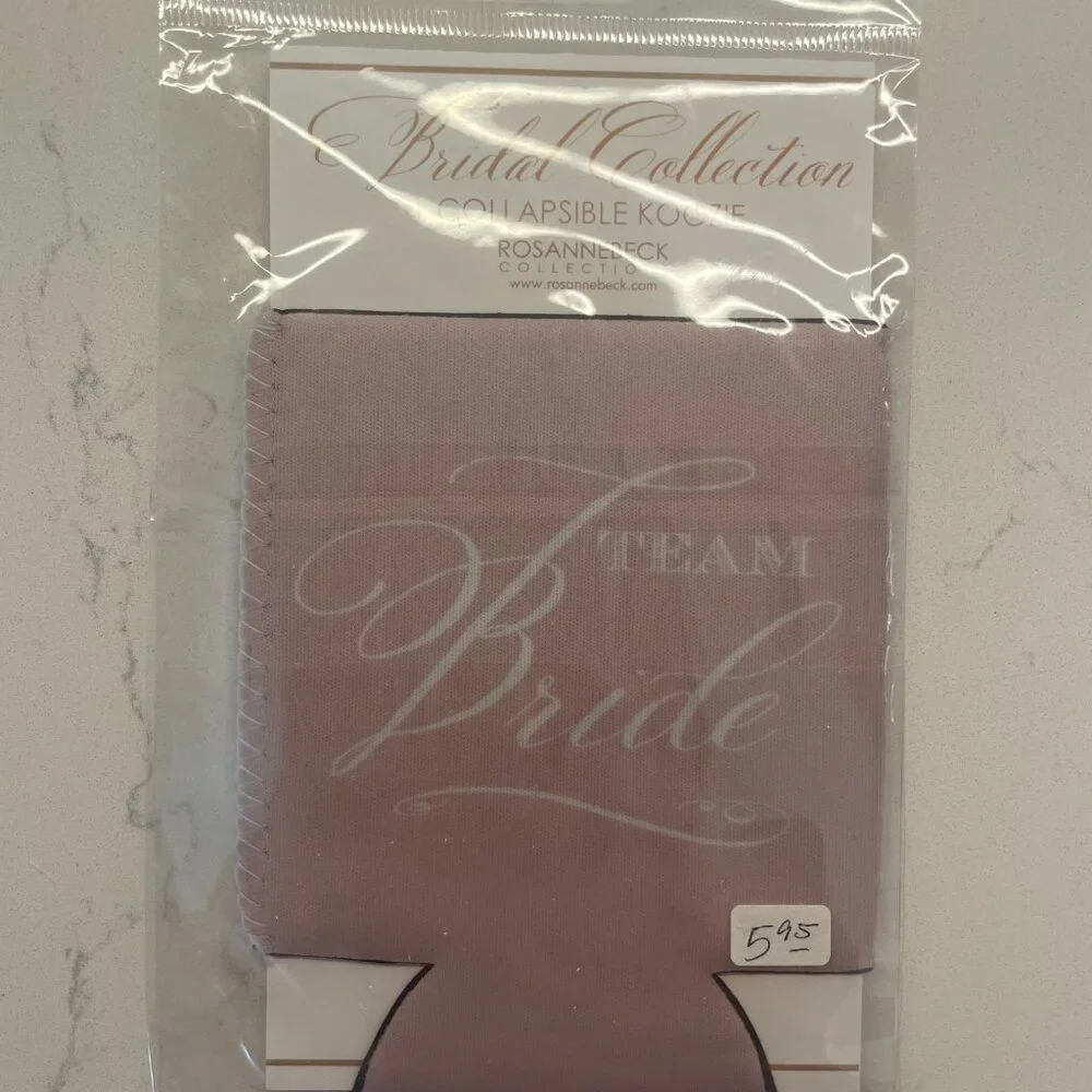 Rosannebeck Collections Bridal Collection Team Bride Drink Koozies set of 4, NWT